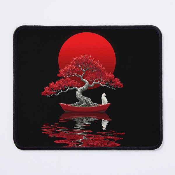 Item preview, Red Sun Bonsai Cat designed and sold by RkskArt.