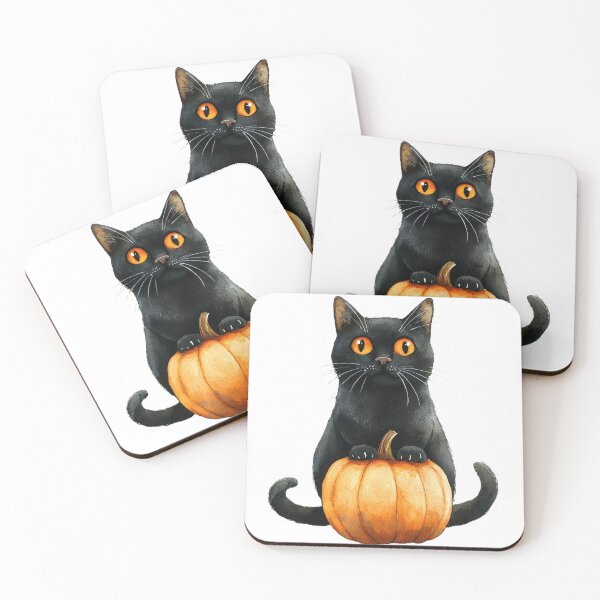 Item preview, Black Cat with Pumpkin    designed and sold by Jonaree Art Design.