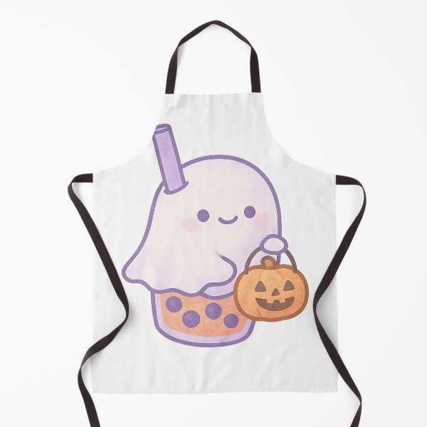 Item preview, Cute Kawaii Ghost Bubble Tea Halloween Illustration designed and sold by ThaiArtShop.