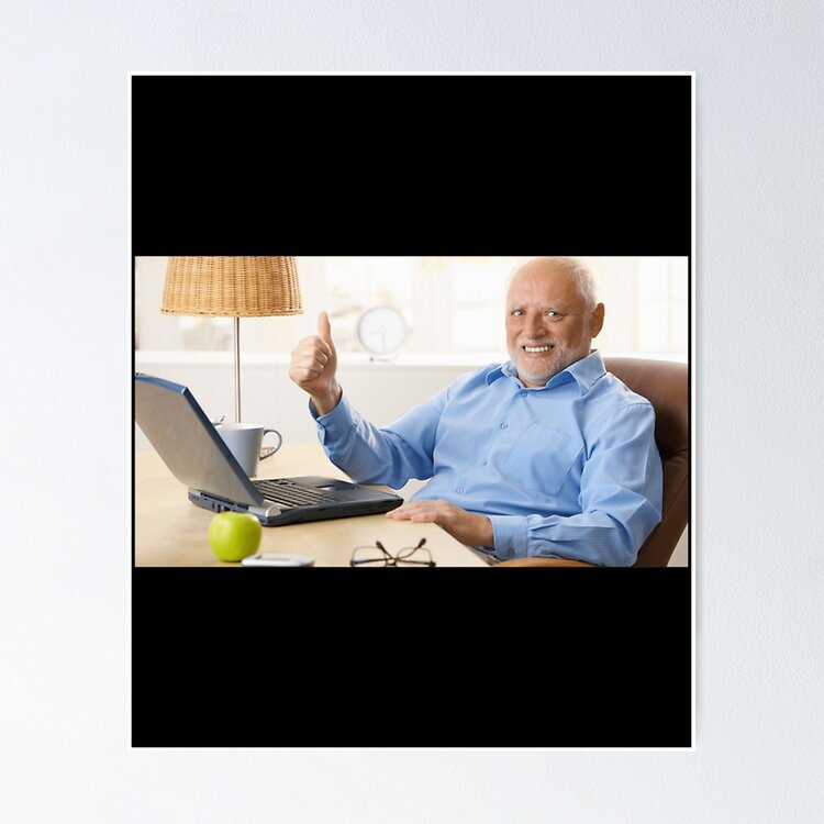 Meme Grandpa Smile Awkward Sticker