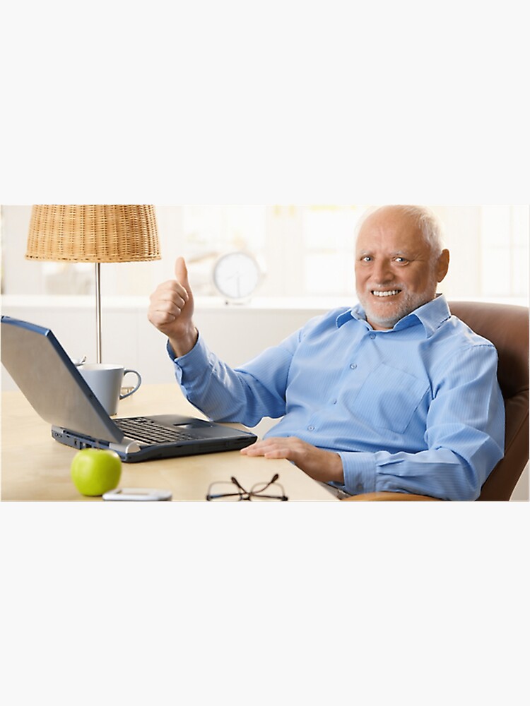 Meme Grandpa Smile Awkward Sticker