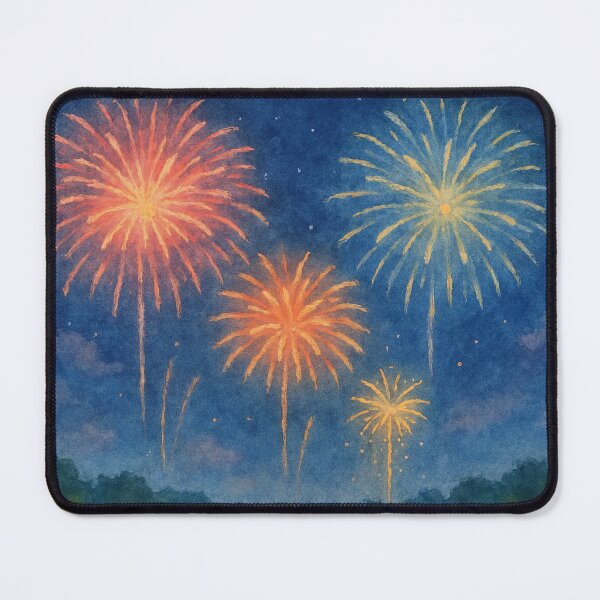 Item preview, Midnight Hanabi – Watercolor Fireworks designed and sold by ワフパズル.