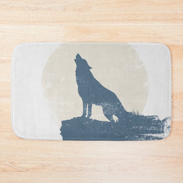 Item preview, Howling wolf in front of a full moon – retro silhouette design for nature lovers and wilderness fans designed and sold by Meiersbeste.
