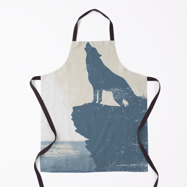 Item preview, Howling wolf in front of a full moon – retro silhouette design for nature lovers and wilderness fans designed and sold by Meiersbeste.