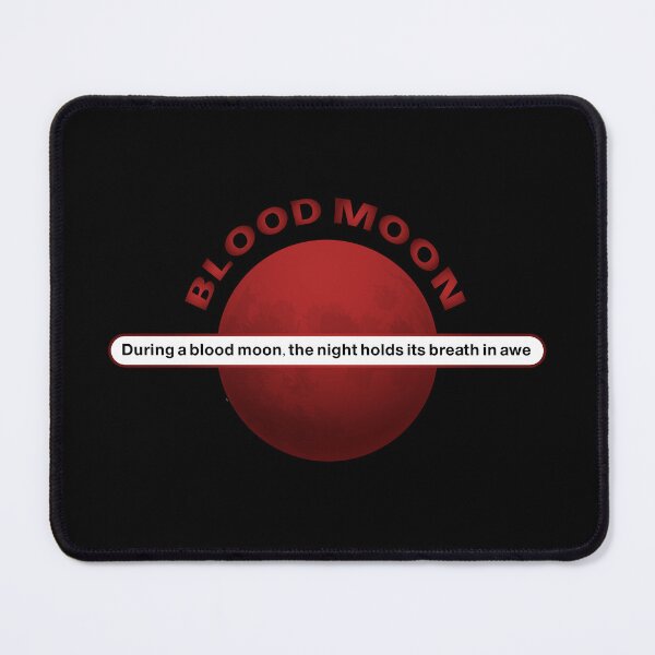 Item preview, Blood Moon Eclipse 2025 Quote – Night Holds Its Breath in Awe Red Lunar Design designed and sold by MONTRIS.