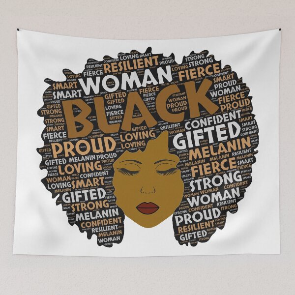 Item preview, Black Girl / Woman Words in Afro Art designed and sold by blackartmatters.