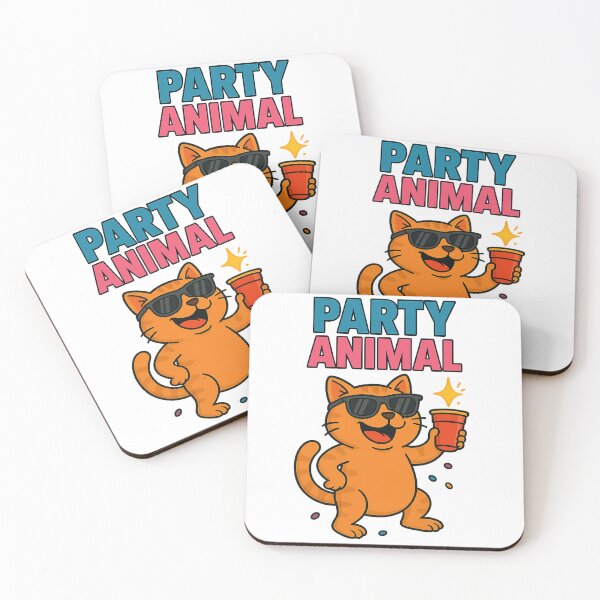 Item preview, Party Animal Cat designed and sold by No Quarter Collective.