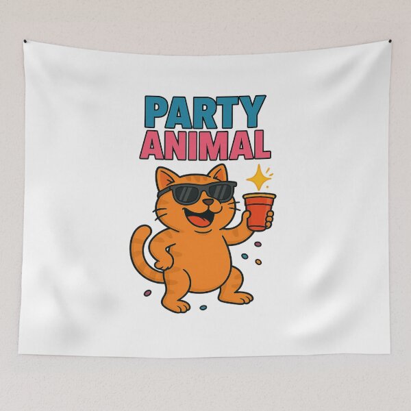 Item preview, Party Animal Cat designed and sold by No Quarter Collective.