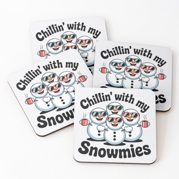 Item preview, Chillin’ with My Snowmies – Funny Winter Snowman Design designed and sold by Jollys-ArtShop.
