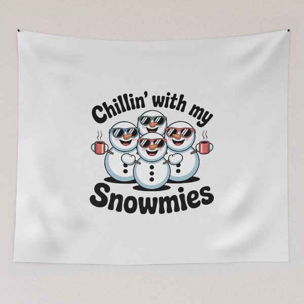 Item preview, Chillin’ with My Snowmies – Funny Winter Snowman Design designed and sold by Jollys-ArtShop.