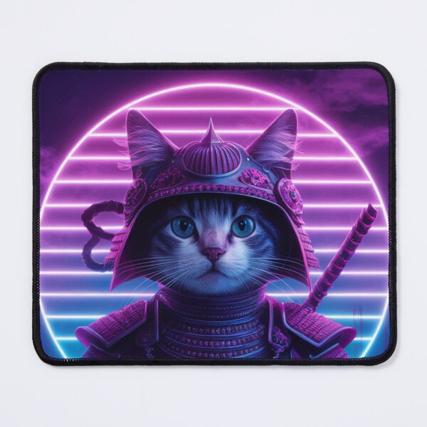 Item preview, Synthwave Samurai Cat designed and sold by McVrax.