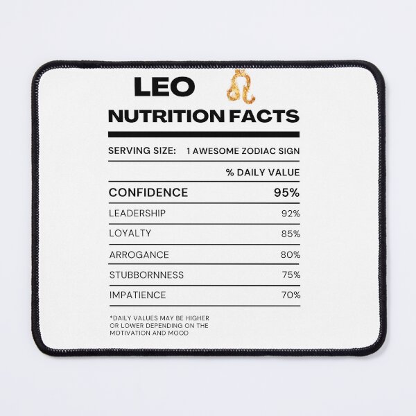 Item preview, Leo Nutrition Facts designed and sold by Zodiac-Vibes-B.