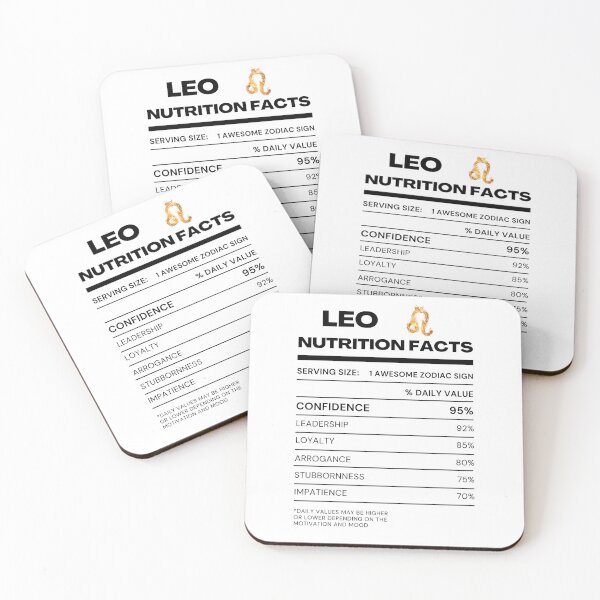 Item preview, Leo Nutrition Facts designed and sold by Zodiac-Vibes-B.