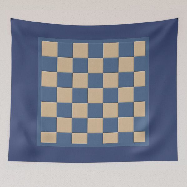 Item preview, Blue and Aquamarine Checkerboard – Balance of Mind and Temperament designed and sold by Studio Yvonne .