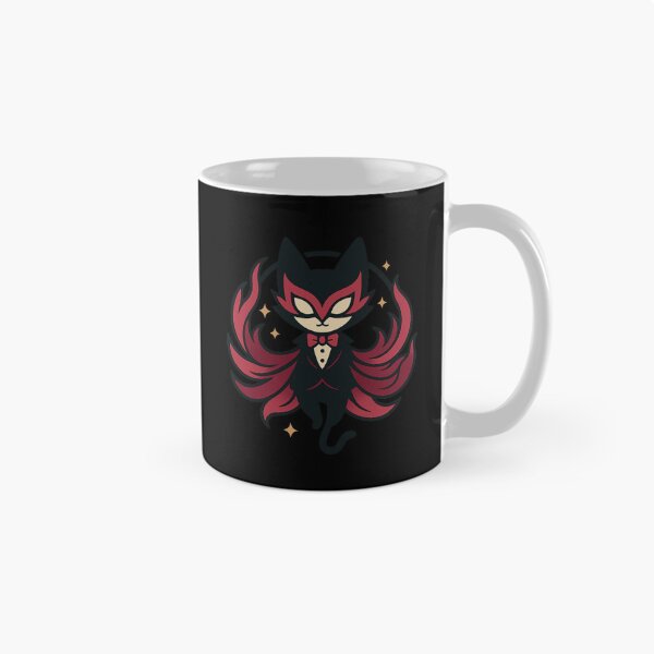 Item preview, Vampire Cat T-Shirt – Gothic Red & Black Cat With Mask and Tuxedo designed and sold by PurfectAttitude.