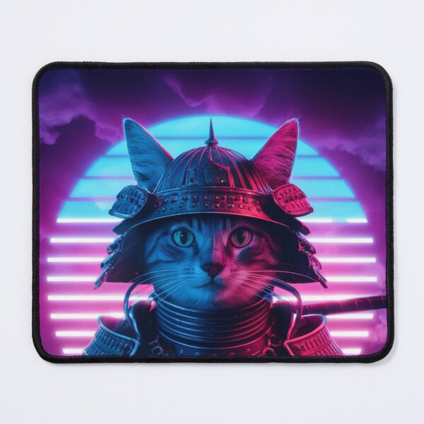 Item preview, Synthwave Samurai Cat designed and sold by McVrax.