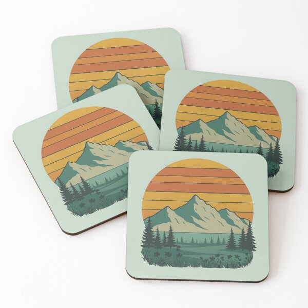 Item preview, Chasing Sunsets – Retro Mountain Adventure Art for Dreamers designed and sold by NoctaHike.