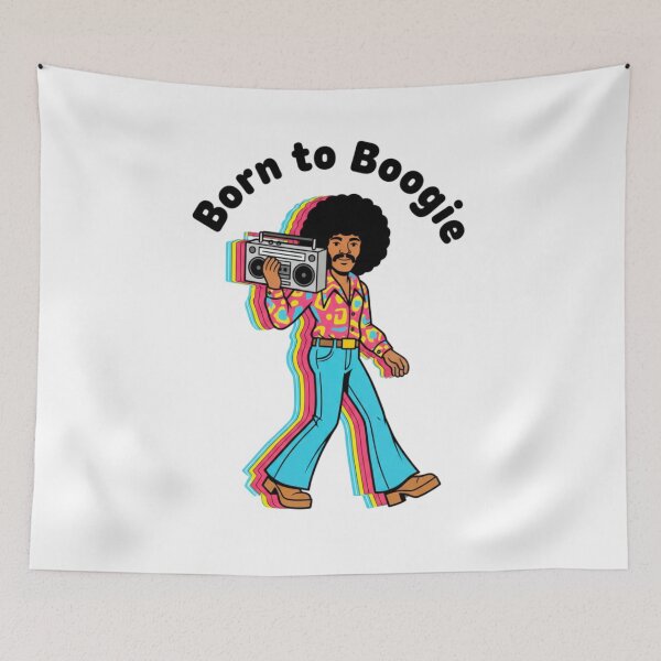 Item preview, Born to Boogie, Retro Funk Vibes, funnyfits70, Humor, Funny, retro, vintages, funny quotes, animal humor, designed and sold by FunnyFits70.