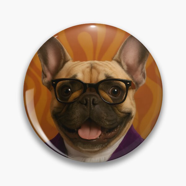 Item preview, French Bulldog Austin Powers – Funny Retro Dog Parody Art designed and sold by The Zoomie Collective.