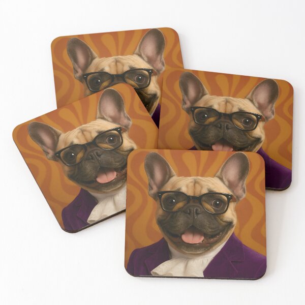 Item preview, French Bulldog Austin Powers – Funny Retro Dog Parody Art designed and sold by The Zoomie Collective.