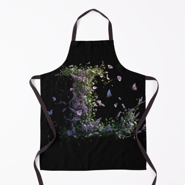 Item preview, Nature Alphabet Letter L – Lavender Flowers & Butterflies Design designed and sold by HT-Creative.