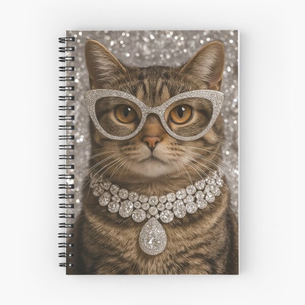 Item preview, Cat with Diamond Glasses and Luxury Necklace designed and sold by BloomOfDesign.