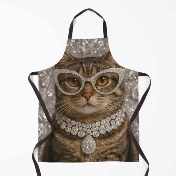 Item preview, Cat with Diamond Glasses and Luxury Necklace designed and sold by BloomOfDesign.