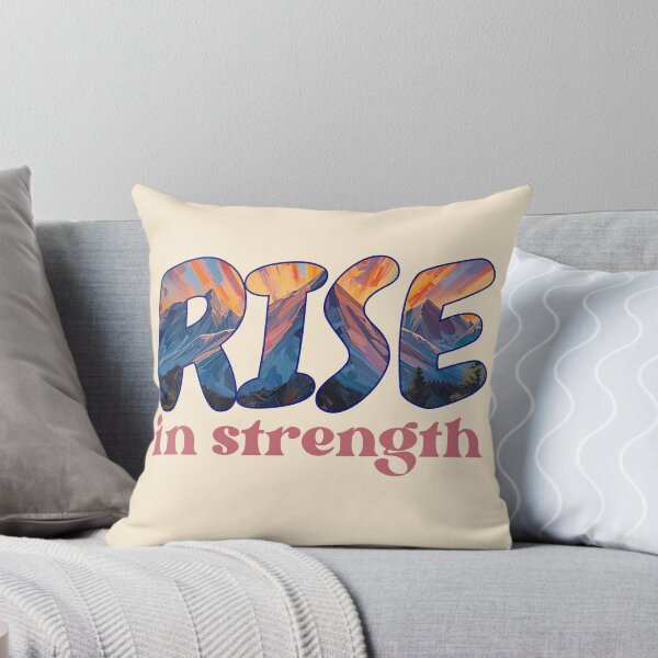 Item preview, Rise in Strength – Abstract Mountain Sunrise Typography designed and sold by emilykang.