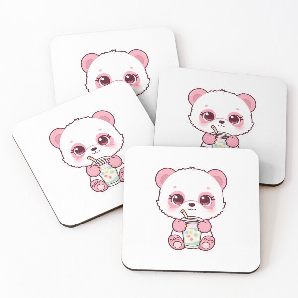 Item preview, Kawaii Baby Panda with Bubble Tea | Cute Pastel Chibi Animal Art designed and sold by PawxelArt.