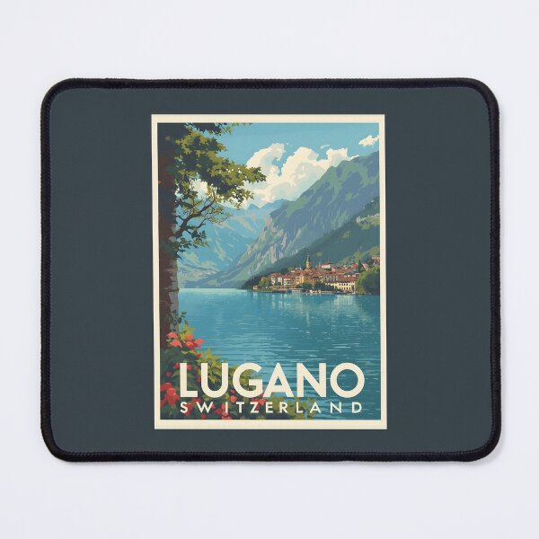 Item preview, A Vintage Illustration of Lugano - Switzerland  designed and sold by GoodOldVintage.