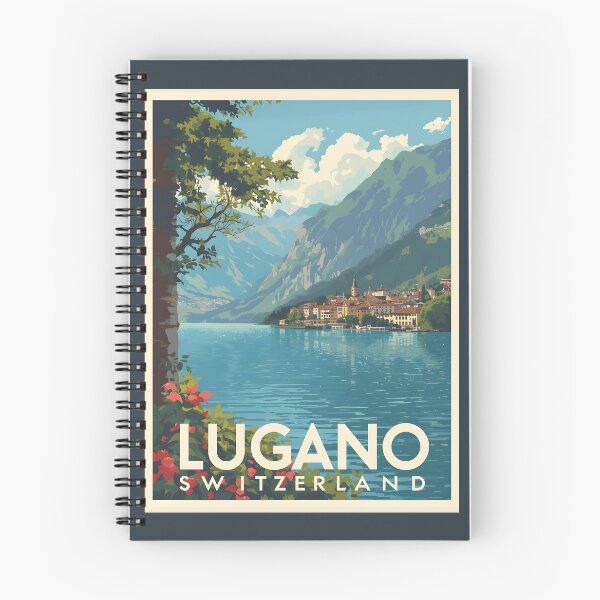 Item preview, A Vintage Illustration of Lugano - Switzerland  designed and sold by GoodOldVintage.