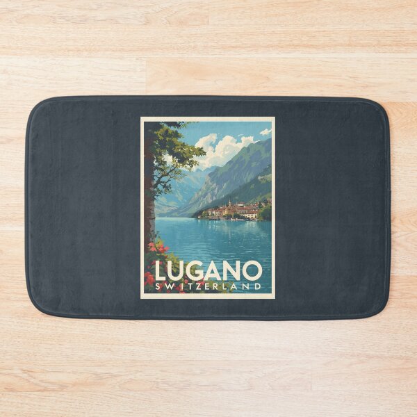 Item preview, A Vintage Illustration of Lugano - Switzerland  designed and sold by GoodOldVintage.