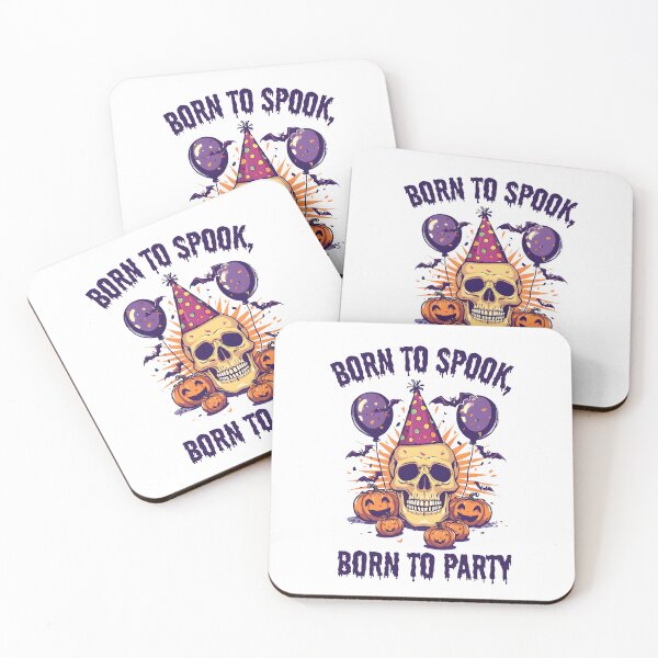 Item preview, Born to Spook Born to Party – Funny Halloween Birthday Skull Design designed and sold by idy-zone.