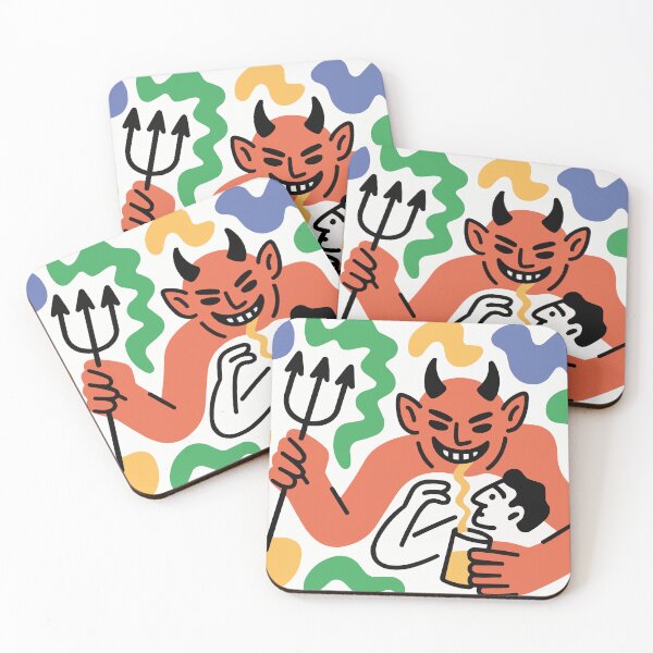 Item preview, Demon with alcoholic man designed and sold by Ketique.