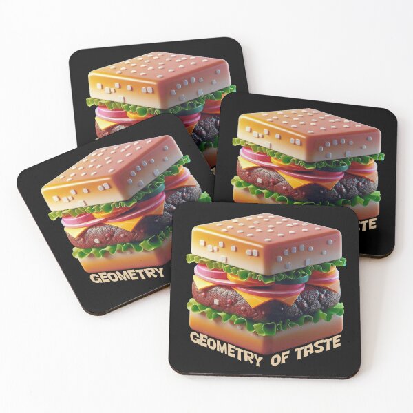 Item preview, funny hamburger, geometry of taste, gifts for a burger fan  designed and sold by miro-bob-design.