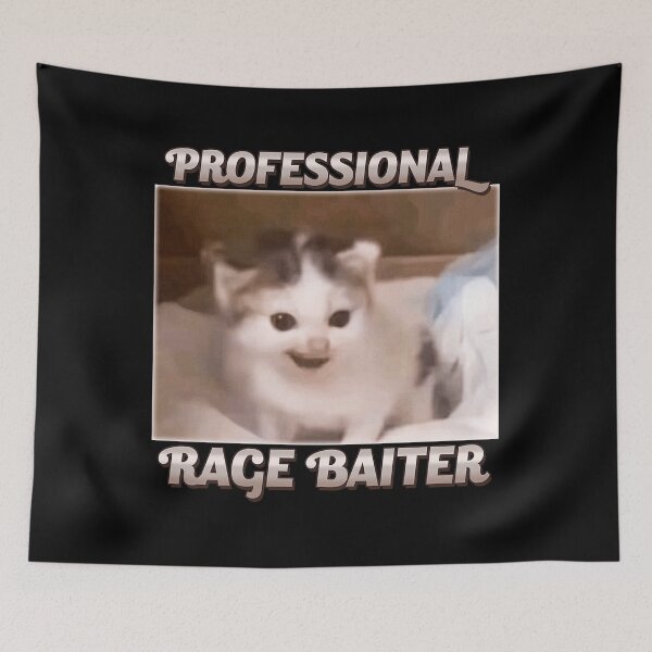 Item preview, Funny Rage Bait Cat Meme designed and sold by larkinarde.