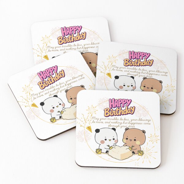 Item preview, Happy Birthday Cute DuDu Bear and BuBu Panda Are Celebrating 2026 designed and sold by DaresToDream.