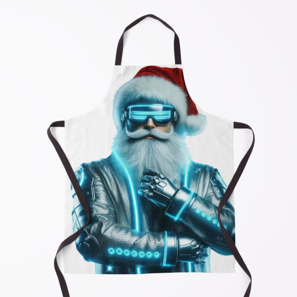 Item preview, Cyberpunk Santa Claus – Futuristic Christmas PNG Artwork designed and sold by instadone.