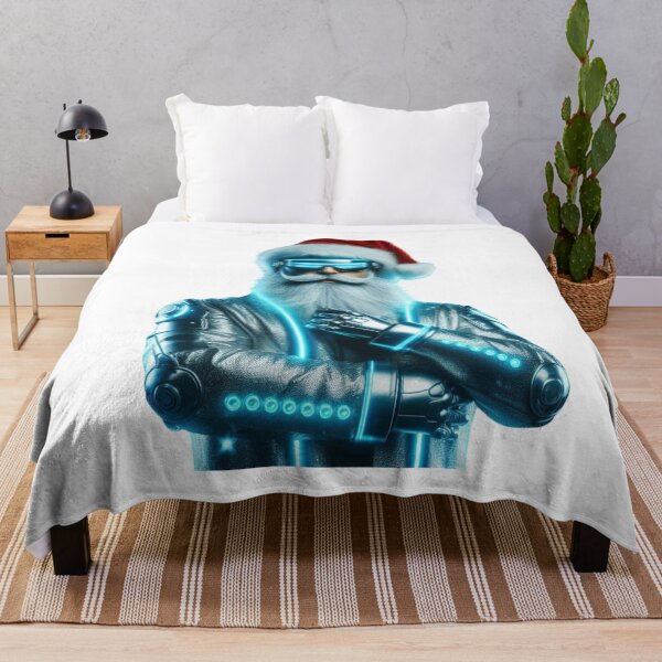 Item preview, Cyberpunk Santa Claus – Futuristic Christmas PNG Artwork designed and sold by instadone.