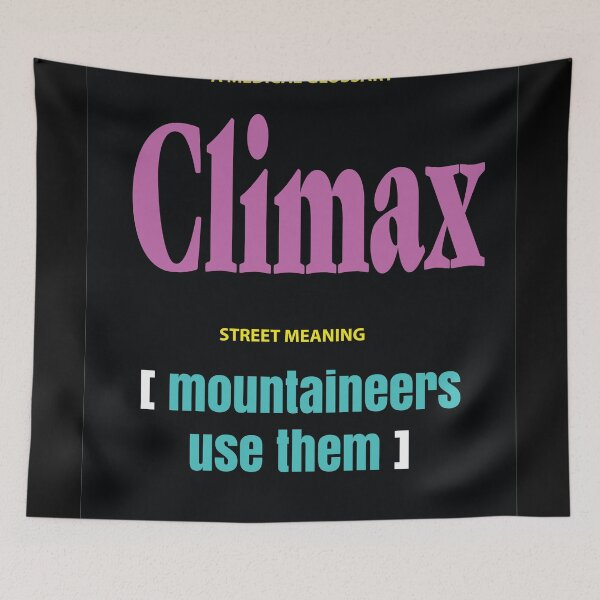 Item preview, Climax T-shirt typo design by Robert Hills designed and sold by Robert Hills.