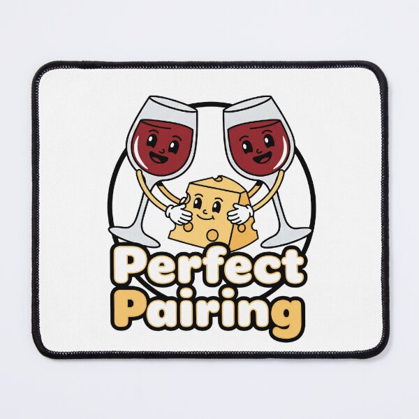 Item preview, Perfect Pairing T-Shirt – Funny Wine and Cheese Art designed and sold by Vrixat.