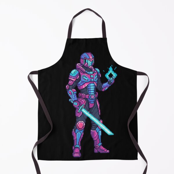 Item preview, Pixelated 90s Retro Space Hero Holding a Glowing Laser Sword designed and sold by ARM-Designs.