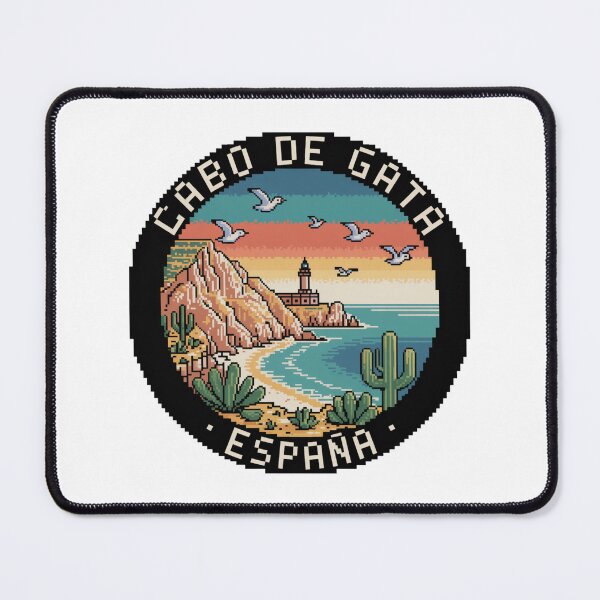 Item preview, Cabo de Gata Spain - Retro Pixel Art Travel Badge with Lighthouse, Cliffs & Cactus - Vintage Coastal Souvenir Decal designed and sold by CircinusStore.