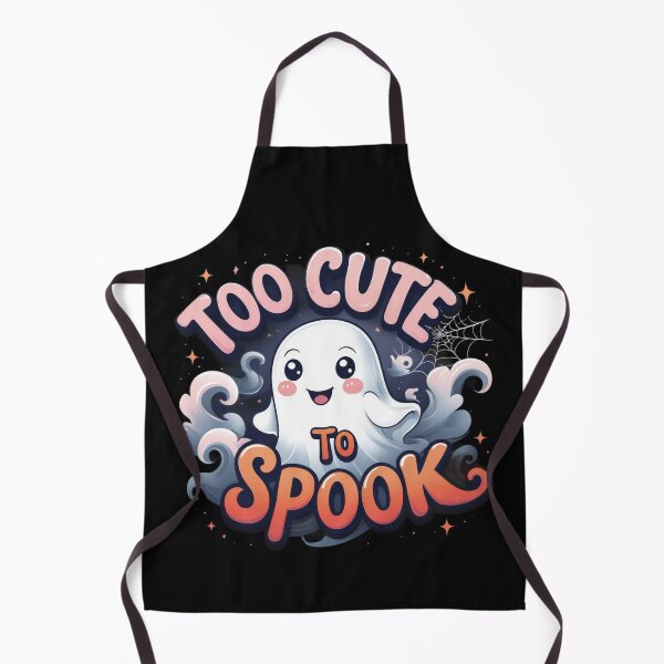 Item preview, Happy Kawaii Ghost with Too Cute to Spook Phrase designed and sold by Daagath.