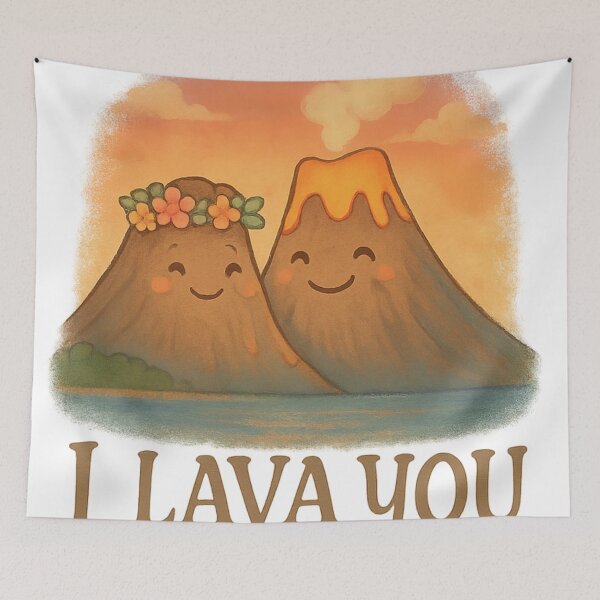Item preview, I Lava You | Romantic Volcano Sunset Pixar-Inspired Design designed and sold by Zippitydodads.