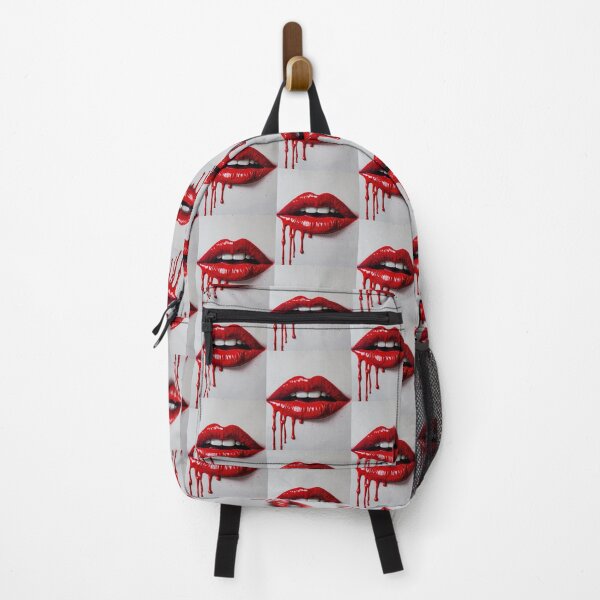 Item preview, Dripping Red Lips Canvas | Bold Pop Art Digital Wall Art designed and sold by TheDesignDen52.