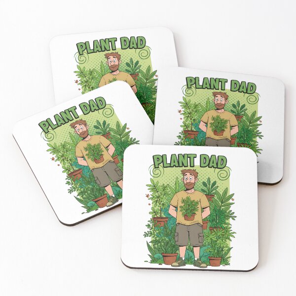 Item preview, Funny Cartoon Proud Plant Dad Illustration designed and sold by DESIGNPP.