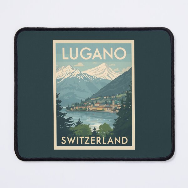 Item preview, A Vintage Illustration of Lugano - Switzerland designed and sold by GoodOldVintage.