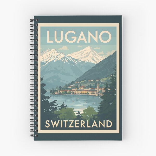 Item preview, A Vintage Illustration of Lugano - Switzerland  designed and sold by GoodOldVintage.