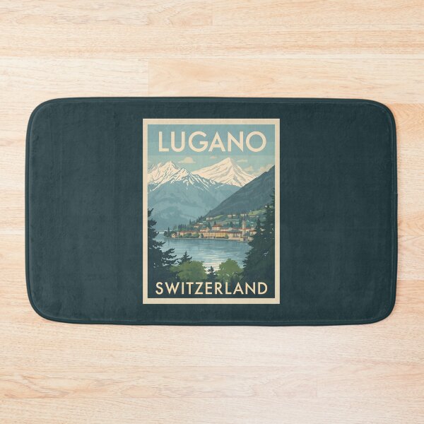 Item preview, A Vintage Illustration of Lugano - Switzerland  designed and sold by GoodOldVintage.
